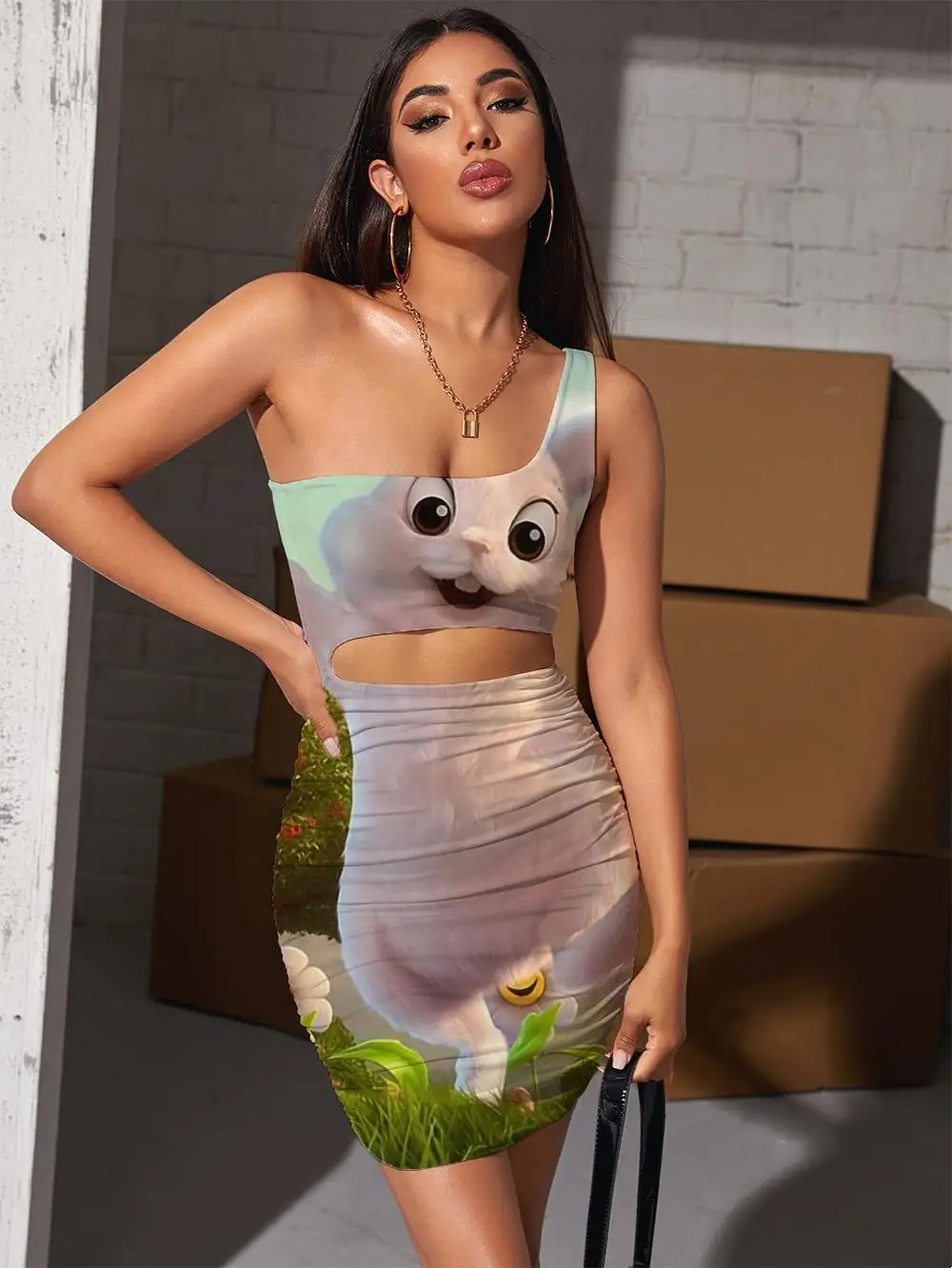 Giyu Brand Animal Dresses Women Rabbit 3d Print Flower Pleating Lovely Halter Sleeveless Womens Clothing Party Vintage Boho
Giyu Brand Animal Dresses Women Rabbit 3d Print Flower Pleating Lovely Halter Sleeveless Womens Clothing Party Vintage Boho