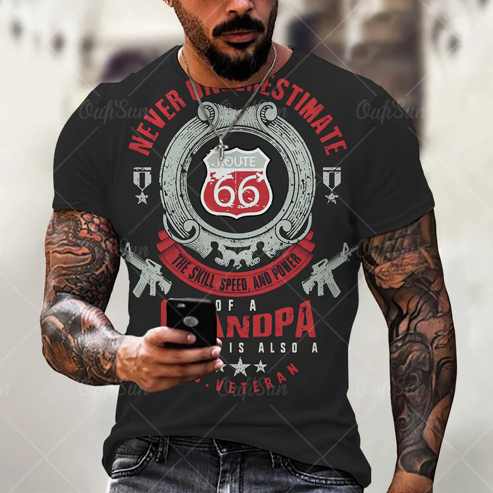 Summer 3D printing 66 Highway Men T-Shirt Fashion O-Neck Casual Trend Short Sleeve Oversized T-Shirt Comfortable Hip Hop Tops
Summer 3D printing 66 Highway Men T-Shirt Fashion O-Neck Casual Trend Short Sleeve Oversized T-Shirt Comfortable Hip Hop Tops