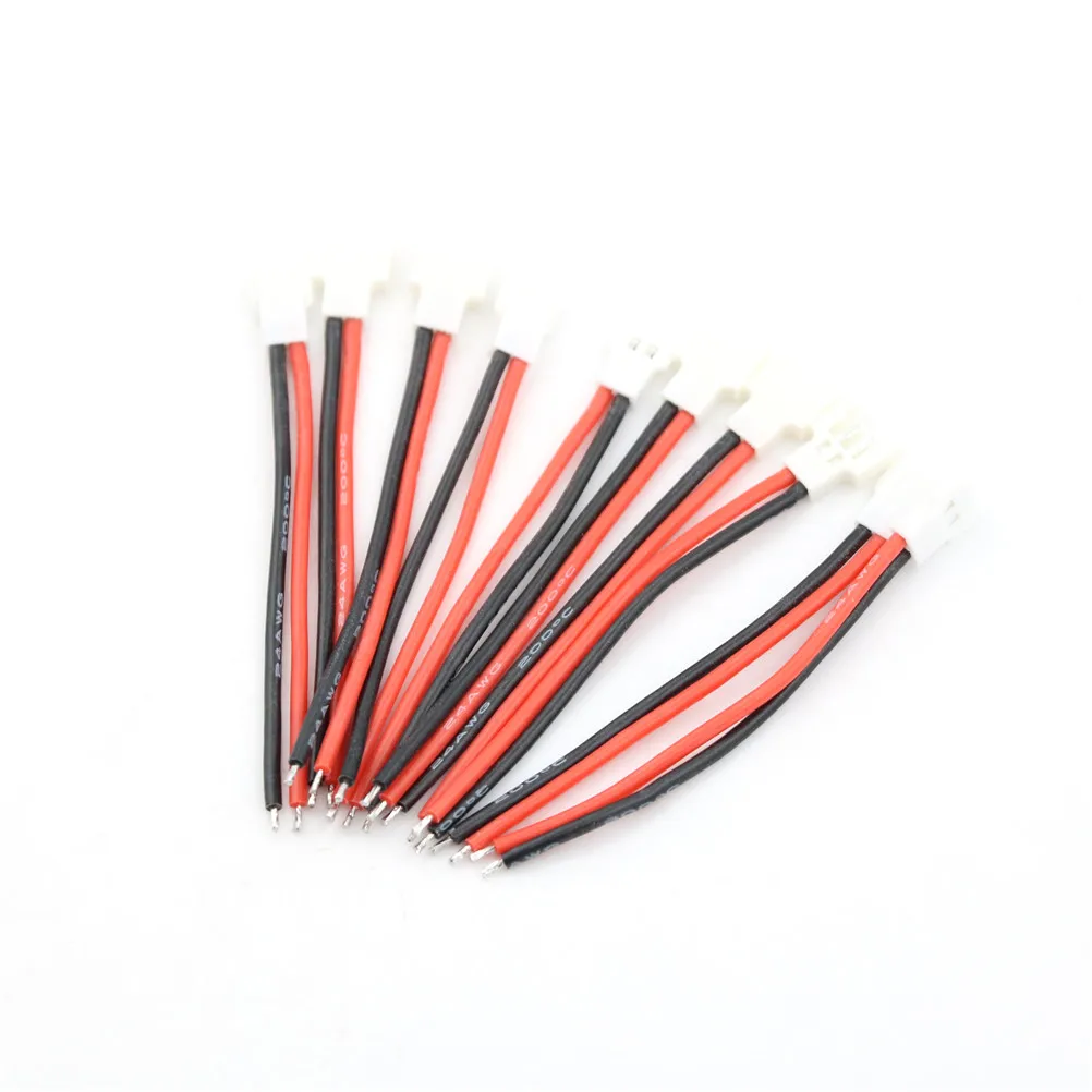 

10cm 5pairs Flexible Flat Cable(FFC) 2.0mm 1S Lipo Battery Balance Charger Switch Wiring Cable Male Female For RC Parts & Accs