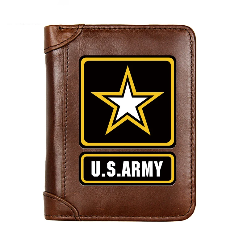 Genuine Leather United States Army Badge Short Wallet Male Multifunctional Cowhide Men Purse Coin Pocket Photo Card Holder
Genuine Leather United States Army Badge Short Wallet Male Multifunctional Cowhide Men Purse Coin Pocket Photo Card Holder