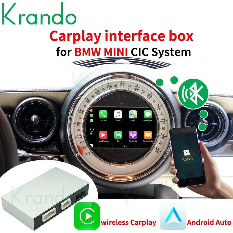 Krando беспроводной Apple CarPlay Android Автоматическая интерфейсная коробка для BMW Mini Cooper F54 F55 F56 F60 R60 2007-2018 CIC NBT EVO обновление
Krando беспроводной Apple CarPlay Android Автоматическая интерфейсная коробка для BMW Mini Cooper F54 F55 F56 F60 R60 2007-2018 CIC NBT EVO обновление