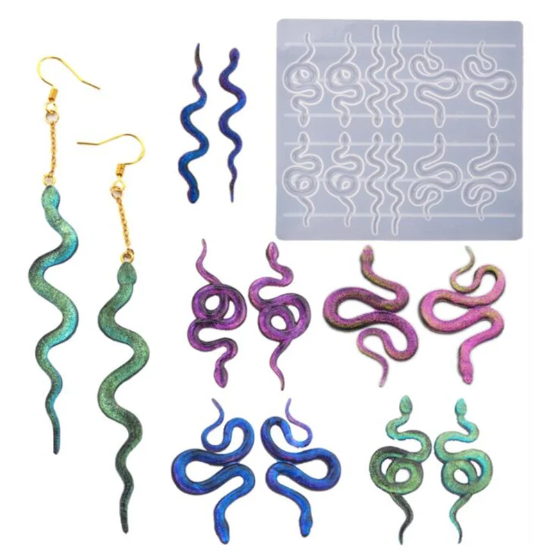 Liquid Silicone Molds Tool Snake Earrings Silicone Molds Epoxy Resin Molds For DIY Ear Jewelry Finding making
Liquid Silicone Molds Tool Snake Earrings Silicone Molds Epoxy Resin Molds For DIY Ear Jewelry Finding making