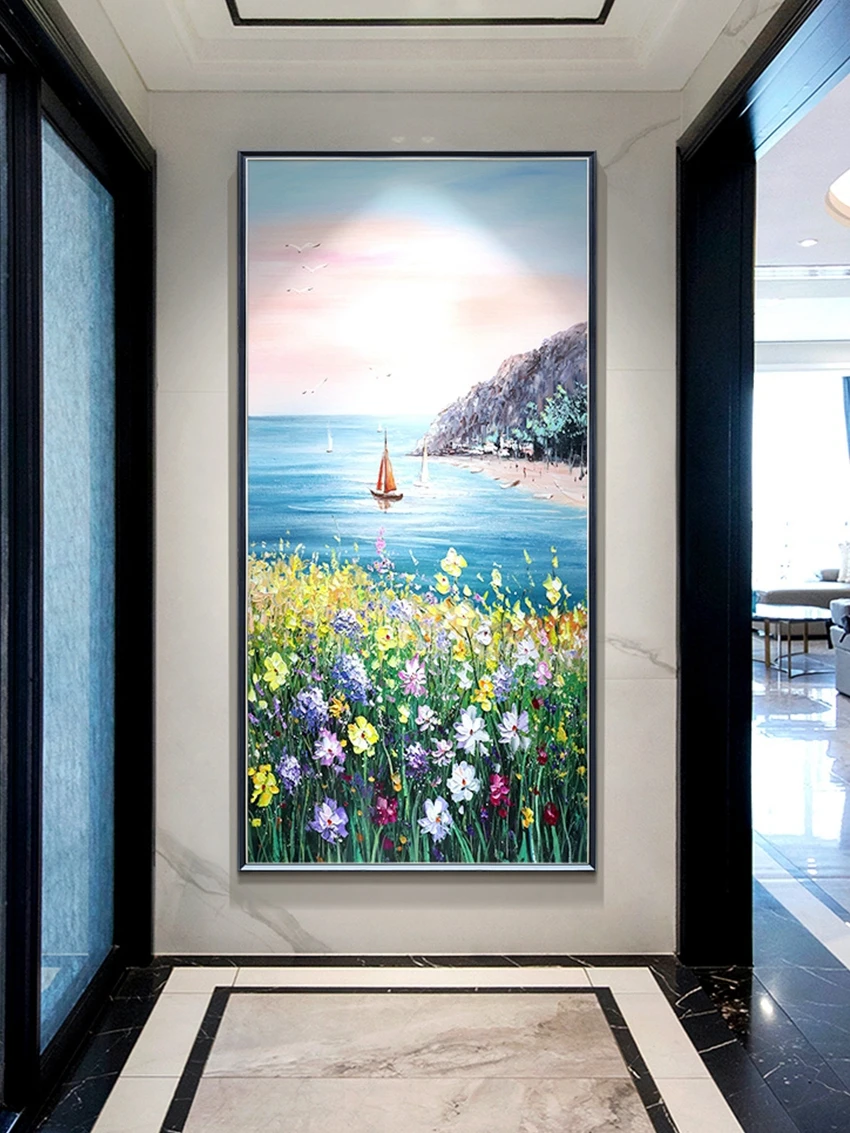 100% Hand-painted Blue Sky Landscape Rural Knife Flower Vertical Abstract Wall Art Home Hanging Painting
100% Hand-painted Blue Sky Landscape Rural Knife Flower Vertical Abstract Wall Art Home Hanging Painting