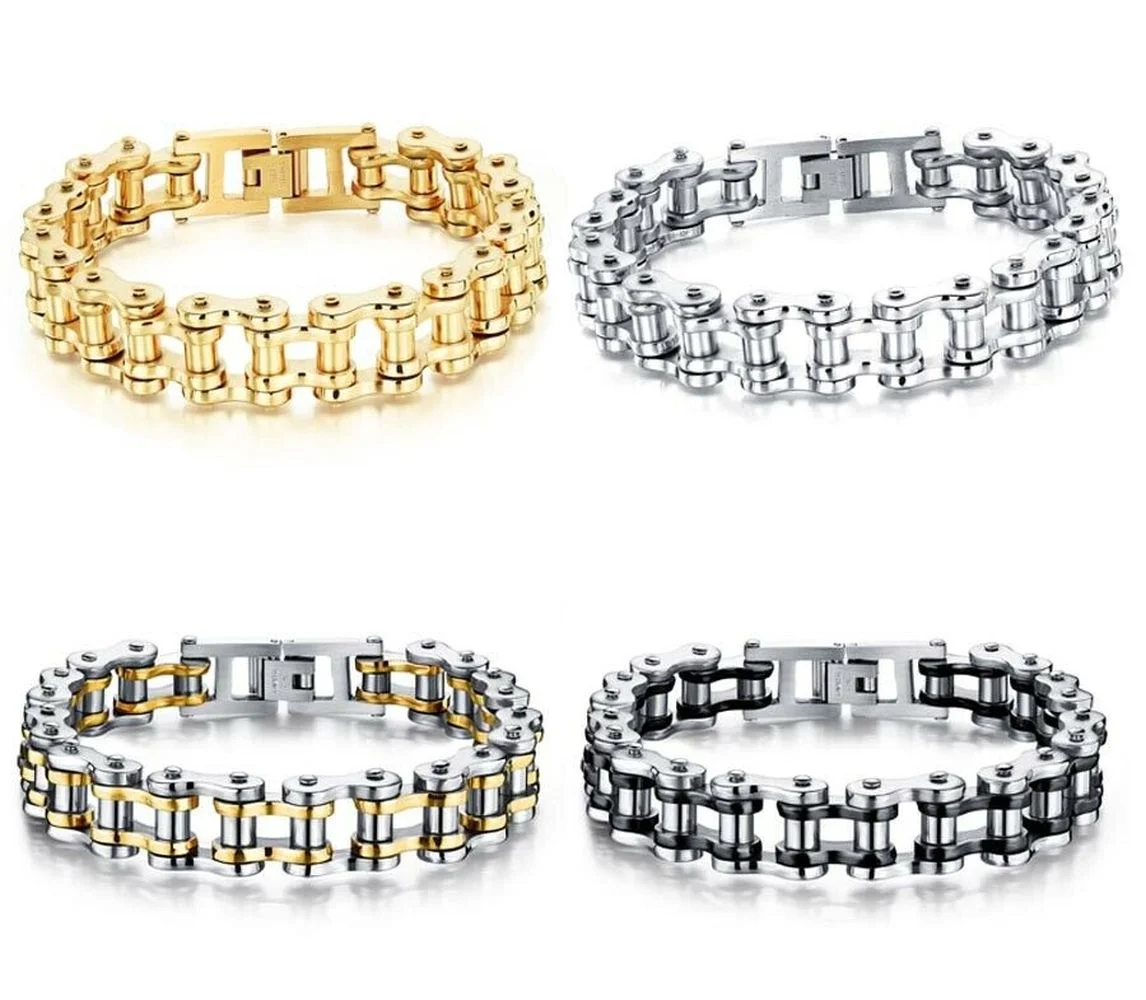 Men's Bracelet Bike Chain Stainless Steel Bicycle Motorcycle Link Bangle Jewelry Wholesale
Men's Bracelet Bike Chain Stainless Steel Bicycle Motorcycle Link Bangle Jewelry Wholesale