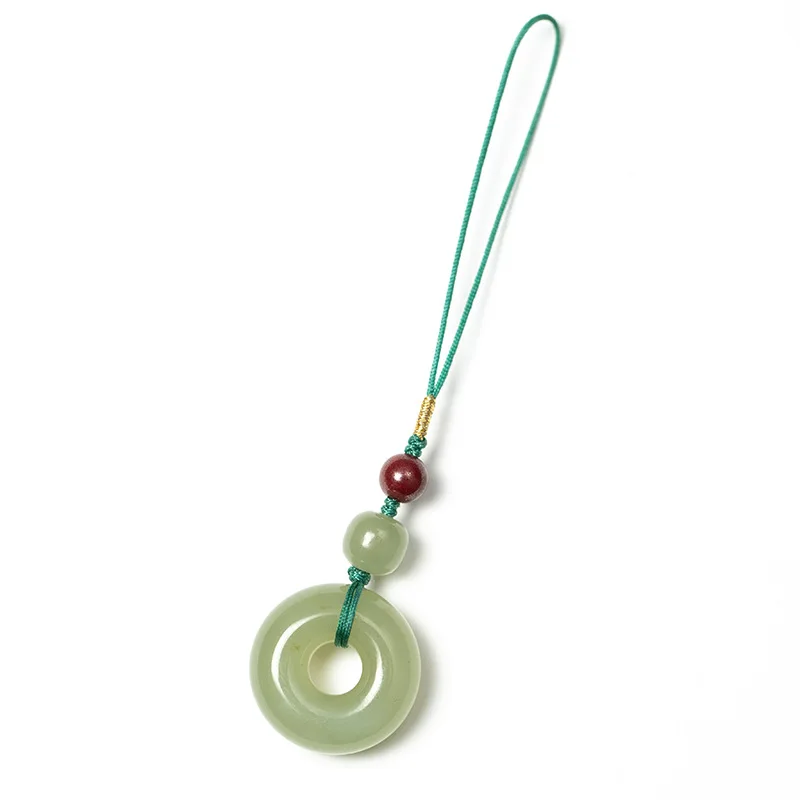 Chinese elements Hetian jade bread buckle car keychain chain DIY menwomen mobile phone pendant hand-knitted ethnic style jewelry
Chinese elements Hetian jade bread buckle car keychain chain DIY menwomen mobile phone pendant hand-knitted ethnic style jewelry