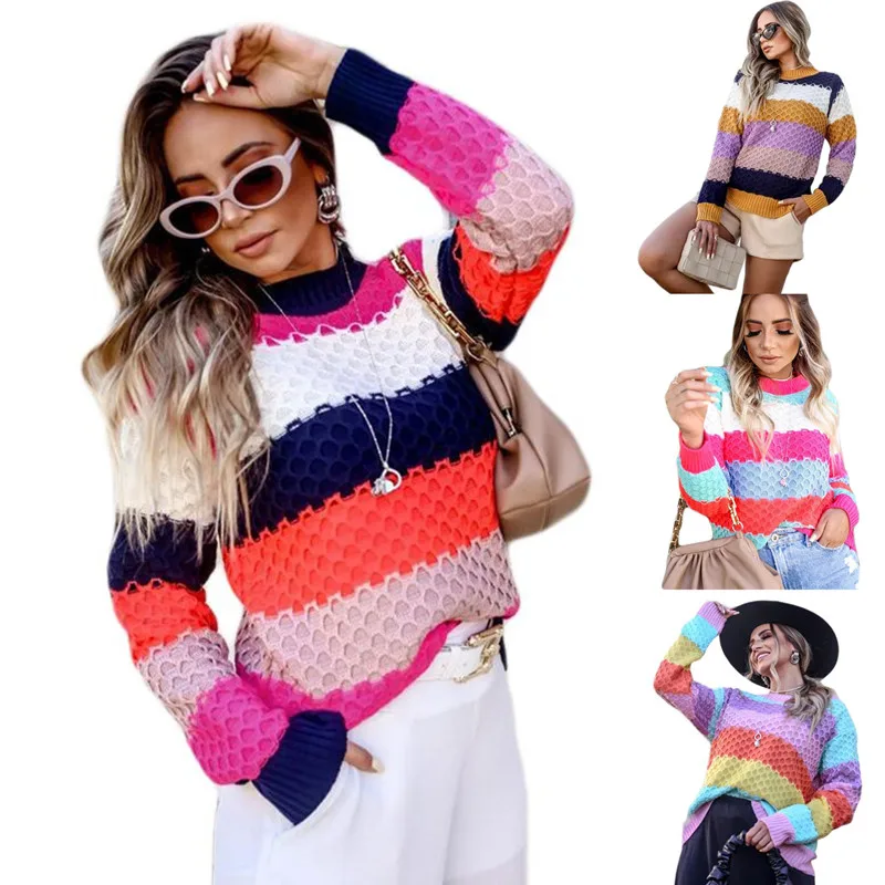 New Women's CasualFall Sweaters Comfy Stylish Stitching Color Hoodies for Ladies Long Sleeve V-neck Knitted Sweater
New Women's CasualFall Sweaters Comfy Stylish Stitching Color Hoodies for Ladies Long Sleeve V-neck Knitted Sweater