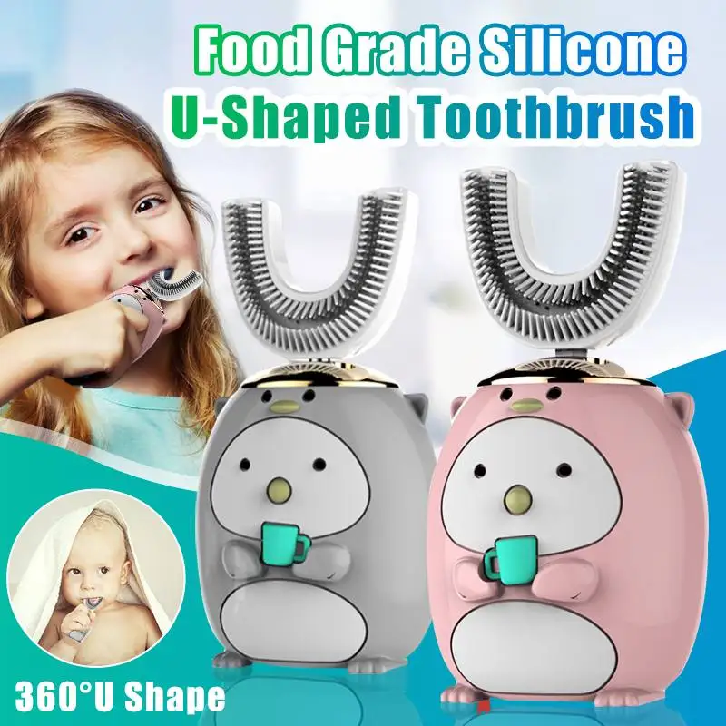 Kids Ultrasonic Smart Electric Toothbrush Silicon USB Automatic Ultrasonic Teeth U-shaped Toothbrush Cartoon Pattern Child
Kids Ultrasonic Smart Electric Toothbrush Silicon USB Automatic Ultrasonic Teeth U-shaped Toothbrush Cartoon Pattern Child