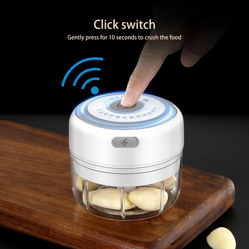 100/250mL Sturdy Durable Electric Garlic Chopper USB Charging Ginger Mini Masher Machine Chili Vegetable Crusher Kitchen Tools
100/250mL Sturdy Durable Electric Garlic Chopper USB Charging Ginger Mini Masher Machine Chili Vegetable Crusher Kitchen Tools