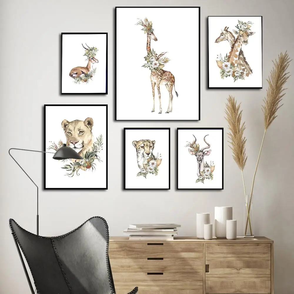 Safari Baby Animals Canvas Poster Nursery Giraffe Lion Deer Wall Art Print Modern Painting Nordic Kid Bedroom Decoration Picture
Safari Baby Animals Canvas Poster Nursery Giraffe Lion Deer Wall Art Print Modern Painting Nordic Kid Bedroom Decoration Picture