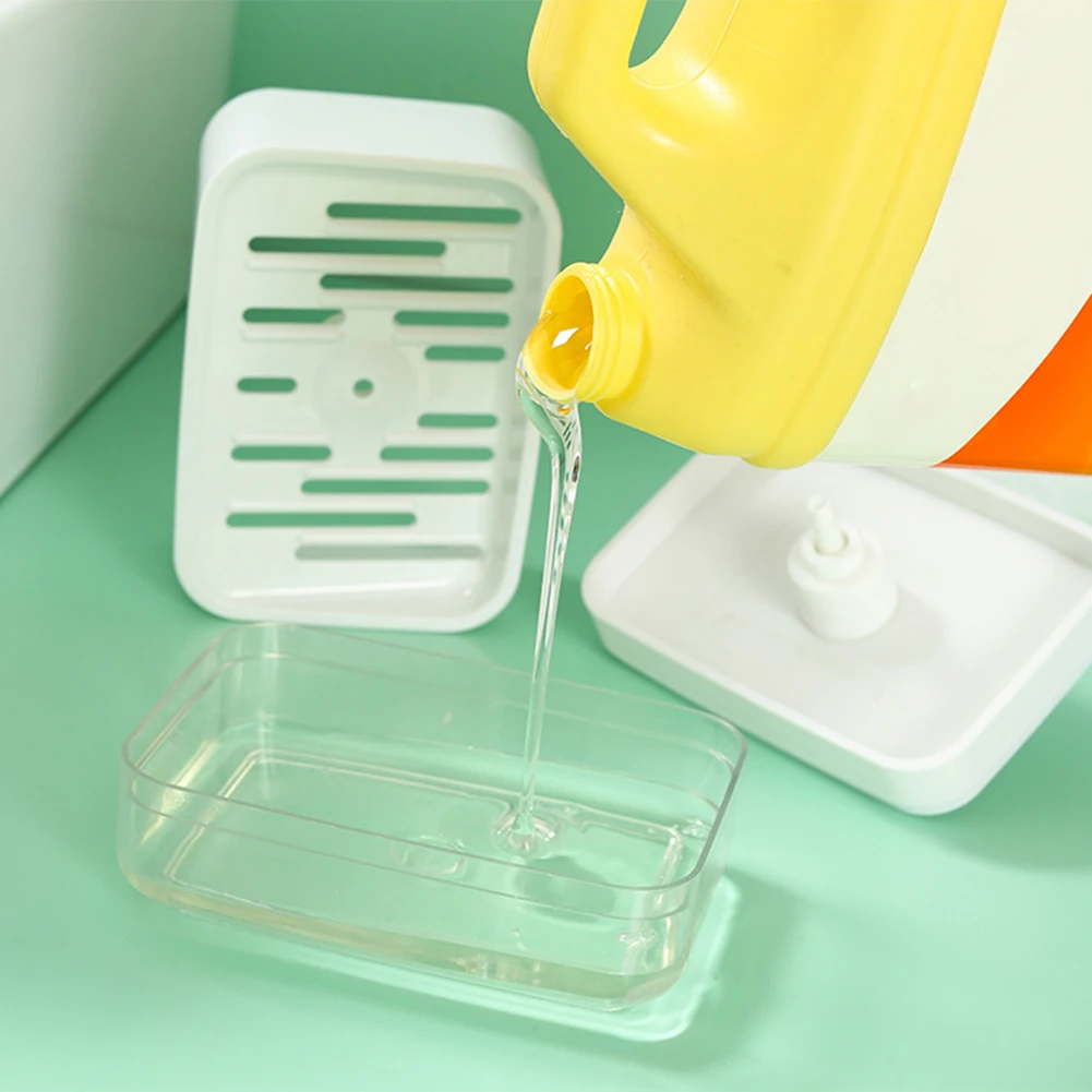 2 in 1 Portable Manual Press Detergent Soap Dispenser Creative Home Kitchen Cleaning Sponge Brush Space-Saving Liquid Box
2 in 1 Portable Manual Press Detergent Soap Dispenser Creative Home Kitchen Cleaning Sponge Brush Space-Saving Liquid Box