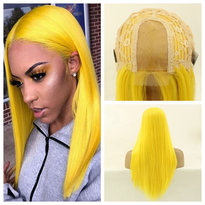 MHAZEL U Part Yellow Hair Long Straight Synthetic Lace Front Wig Natural Density Heat Resistant Fiber Cosplay Wig Middle Part
MHAZEL U Part Yellow Hair Long Straight Synthetic Lace Front Wig Natural Density Heat Resistant Fiber Cosplay Wig Middle Part