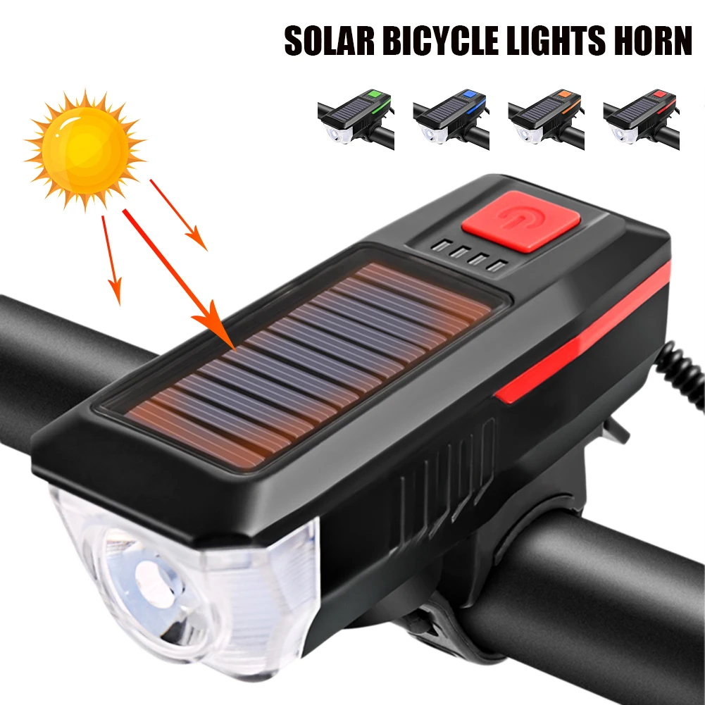 MTB Bike Front Light with Horn Solar Powered USB Rechargeable 3 Modes T6 LED Flashlight Safety Warning Horn Bicycle Accessories
MTB Bike Front Light with Horn Solar Powered USB Rechargeable 3 Modes T6 LED Flashlight Safety Warning Horn Bicycle Accessories