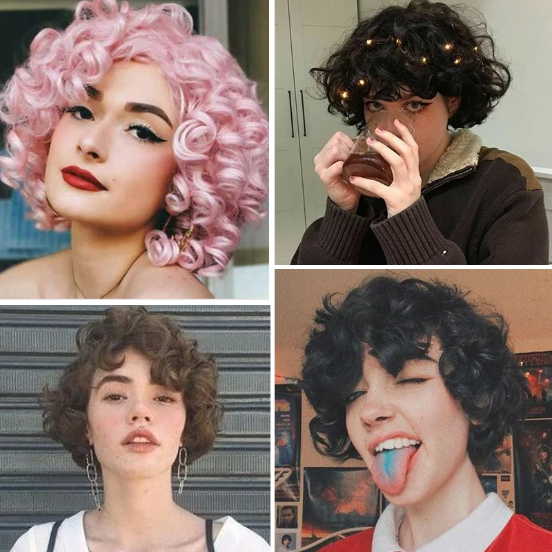 LUPU Afro Kinky Curly Short Hair Wigs For Black Women African Synthetic Hair Cosplay Party Wig With Bangs High Temperature Fiber
LUPU Afro Kinky Curly Short Hair Wigs For Black Women African Synthetic Hair Cosplay Party Wig With Bangs High Temperature Fiber