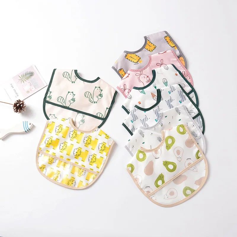 Children Feeding Bibs Waterproof Kids Mess Smock Infant Dinning Apron Baby Stuff Long Sleeve Bib with Pocket for Infant 0-4T 
Children Feeding Bibs Waterproof Kids Mess Smock Infant Dinning Apron Baby Stuff Long Sleeve Bib with Pocket for Infant 0-4T