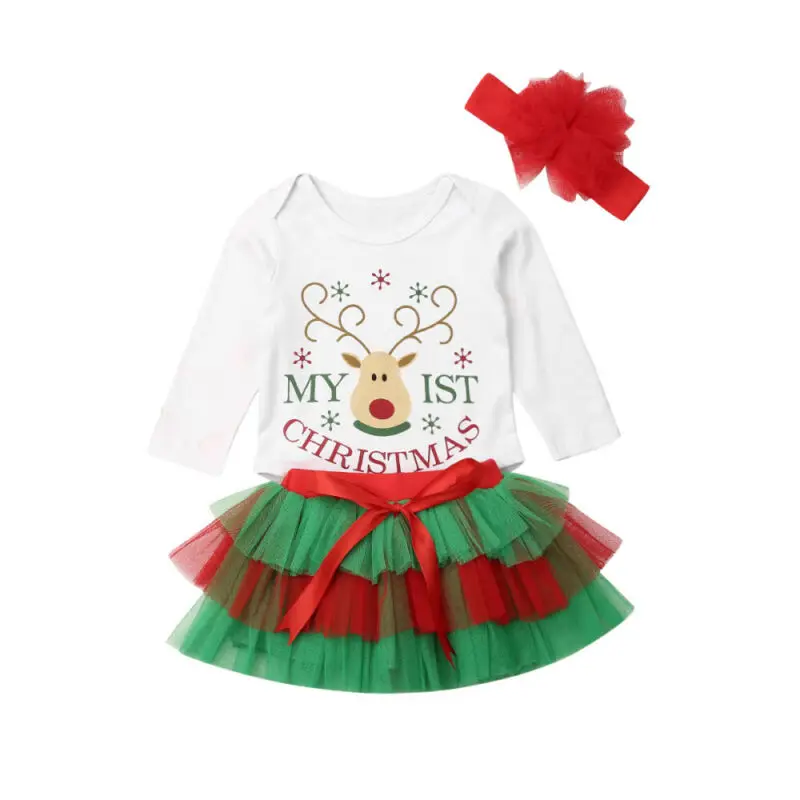 2019 New Newborn Baby Girl My 1st Christmas Romper+Tulle Skirts+Headband 3pcs Outfit Clothes
2019 New Newborn Baby Girl My 1st Christmas Romper+Tulle Skirts+Headband 3pcs Outfit Clothes