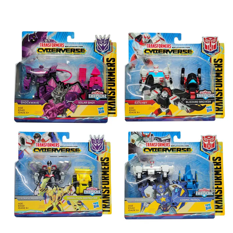 TAKARA TOMY Transformers Cyberverse Spark Armor Ratchet Blizzard Breaker Starscream Demolition Destroyer Shockwave Solar Shot
TAKARA TOMY Transformers Cyberverse Spark Armor Ratchet Blizzard Breaker Starscream Demolition Destroyer Shockwave Solar Shot