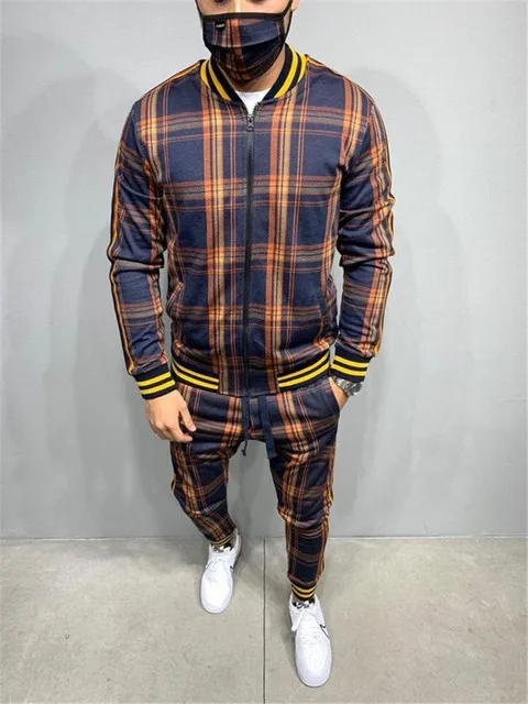 New Tracksuit Men Sportsuits Gentlemen Set Zipper Fullset jacket suit Set Long Sleeve stripe Coat Pants Gyms Casual Men Sets
New Tracksuit Men Sportsuits Gentlemen Set Zipper Fullset jacket suit Set Long Sleeve stripe Coat Pants Gyms Casual Men Sets