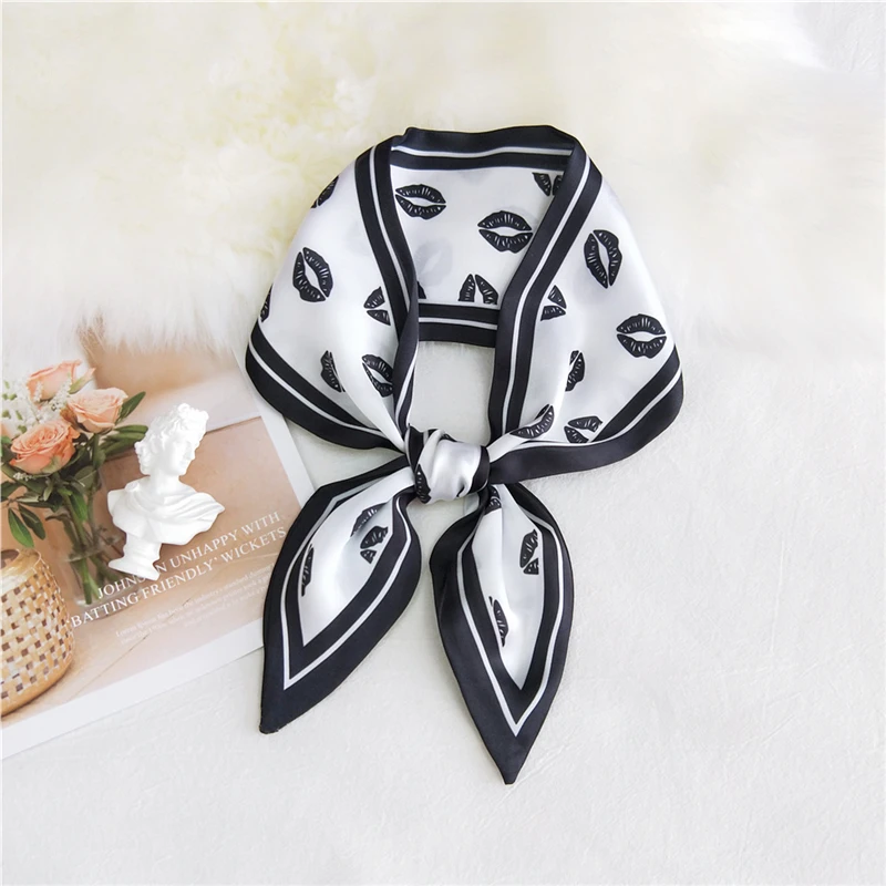 NEW Women Lip Print Small Silk Scarf Bandana Handle Bag Ribbons Female Head Scarves Sharp Neckerchief Variety Headband 10x90cm
NEW Women Lip Print Small Silk Scarf Bandana Handle Bag Ribbons Female Head Scarves Sharp Neckerchief Variety Headband 10x90cm