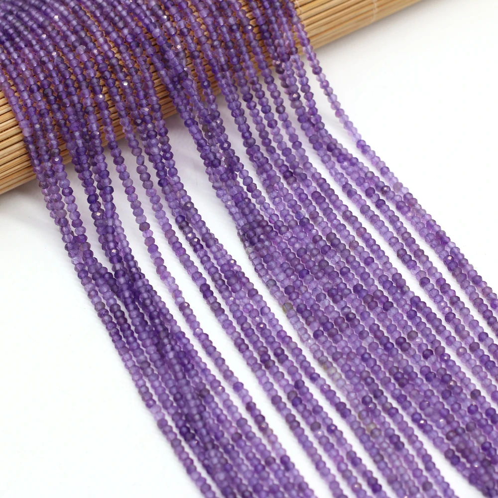Hot Sale Natural Faceted Amethysts Stone String Beads for Jewelry Making Bracelet Necklace Accessories Women Gift Size 3x2mm
Hot Sale Natural Faceted Amethysts Stone String Beads for Jewelry Making Bracelet Necklace Accessories Women Gift Size 3x2mm