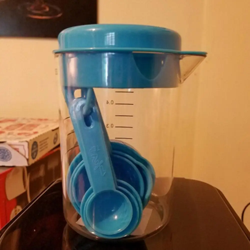 7 Pcs Environmental protection PVC Measuring Cup Container Measuring Cup Container with Spout and Stackable Spoons Set
7 Pcs Environmental protection PVC Measuring Cup Container Measuring Cup Container with Spout and Stackable Spoons Set