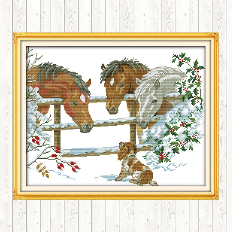 Inquisitive Horse 14CT 11CT Counted Stamped DIY Needlework Crafts Cross Stitch Embroidery Kits DMC Cotton Thread Printed Canvas
Inquisitive Horse 14CT 11CT Counted Stamped DIY Needlework Crafts Cross Stitch Embroidery Kits DMC Cotton Thread Printed Canvas