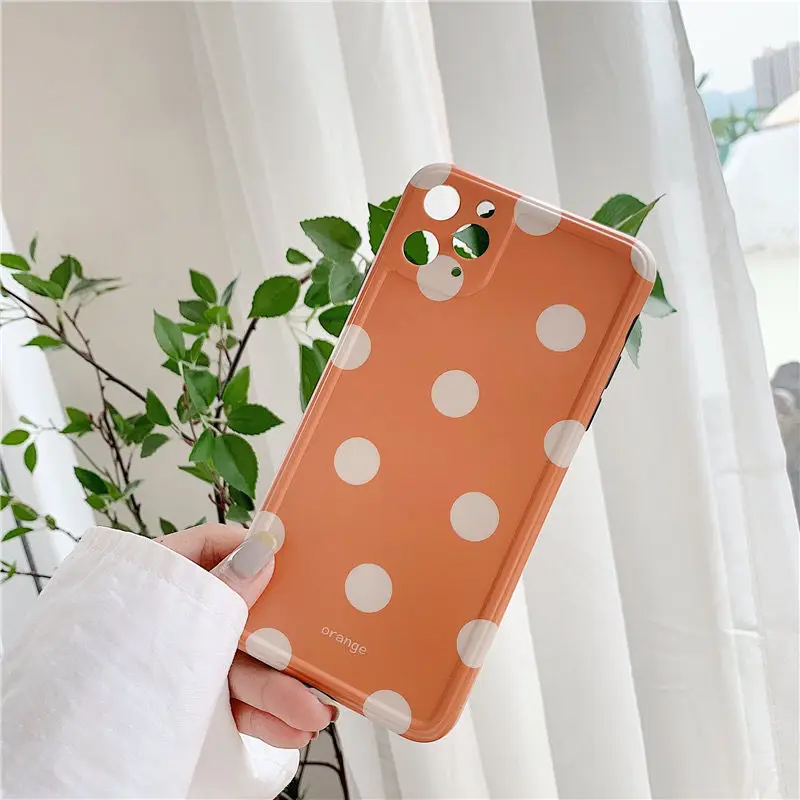 Back Cover For Apple iPhone 12 11 Pro Xs Max White Polka Dot Orange Silicone Soft Slim Phone Case For iPhone X XR 7 8 Plus Case
Back Cover For Apple iPhone 12 11 Pro Xs Max White Polka Dot Orange Silicone Soft Slim Phone Case For iPhone X XR 7 8 Plus Case
