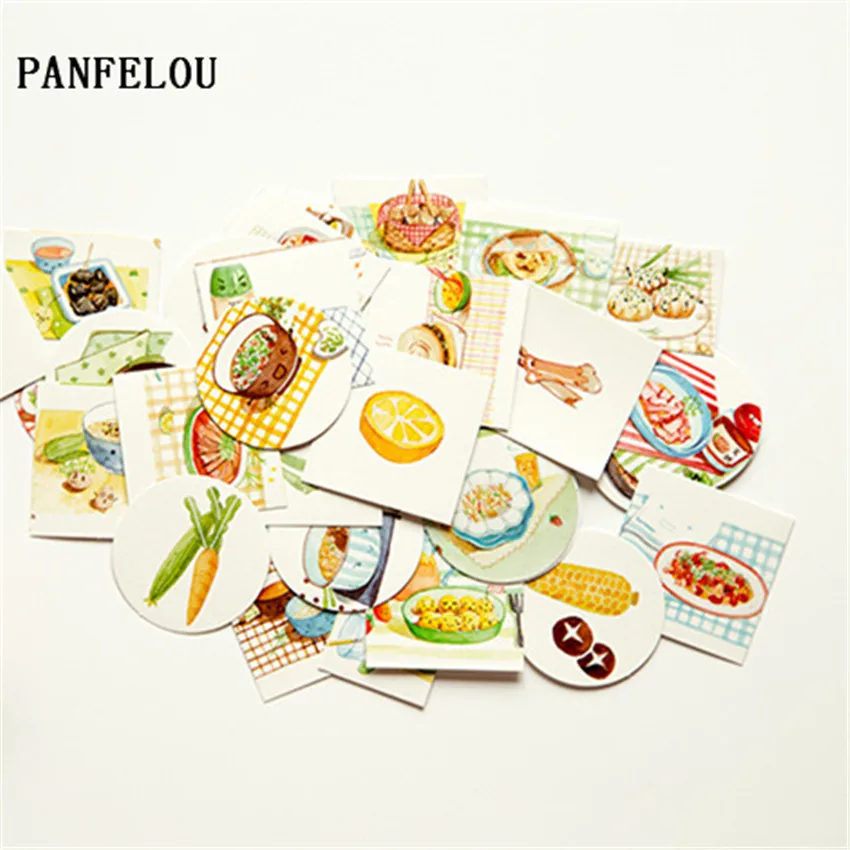 PANFELOU 1bag=40PCS food The sealing paste adhesive paper stickers Hand account Scrapbooking DIY Album book cards
PANFELOU 1bag=40PCS food The sealing paste adhesive paper stickers Hand account Scrapbooking DIY Album book cards