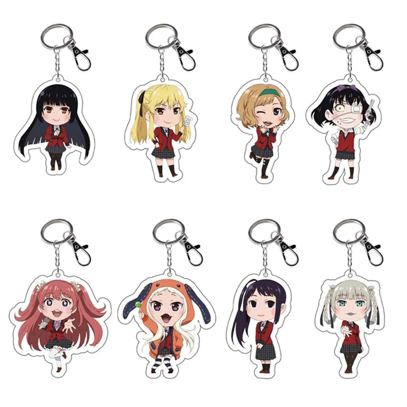 Брелок в стиле аниме Kakegurui Классическая пластиковая фигурка унисекс милый