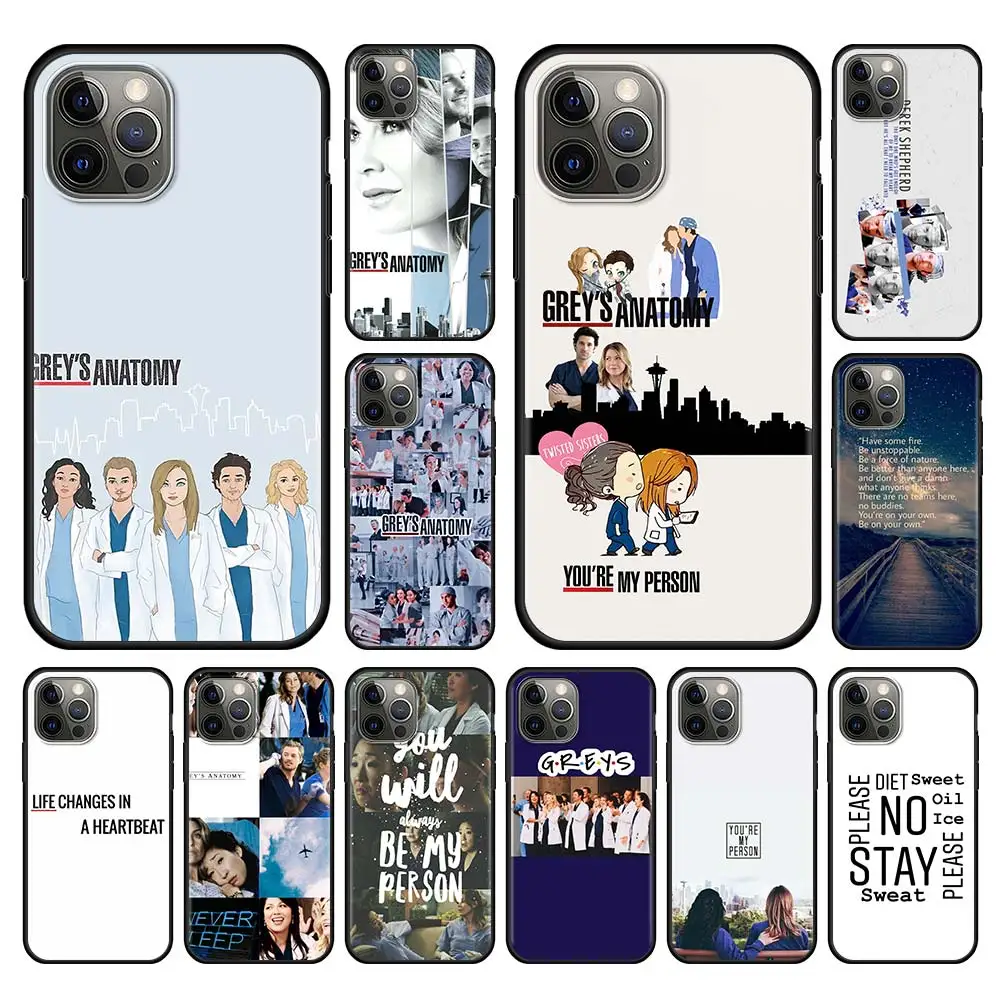 Greys Anatomy TV Phone Case For iPhone 11 13 12 Pro XS Max 7 XR X 6 8 6S Plus 5 5S SE 13Mini Black Soft Silicone Shell Cover
Greys Anatomy TV Phone Case For iPhone 11 13 12 Pro XS Max 7 XR X 6 8 6S Plus 5 5S SE 13Mini Black Soft Silicone Shell Cover