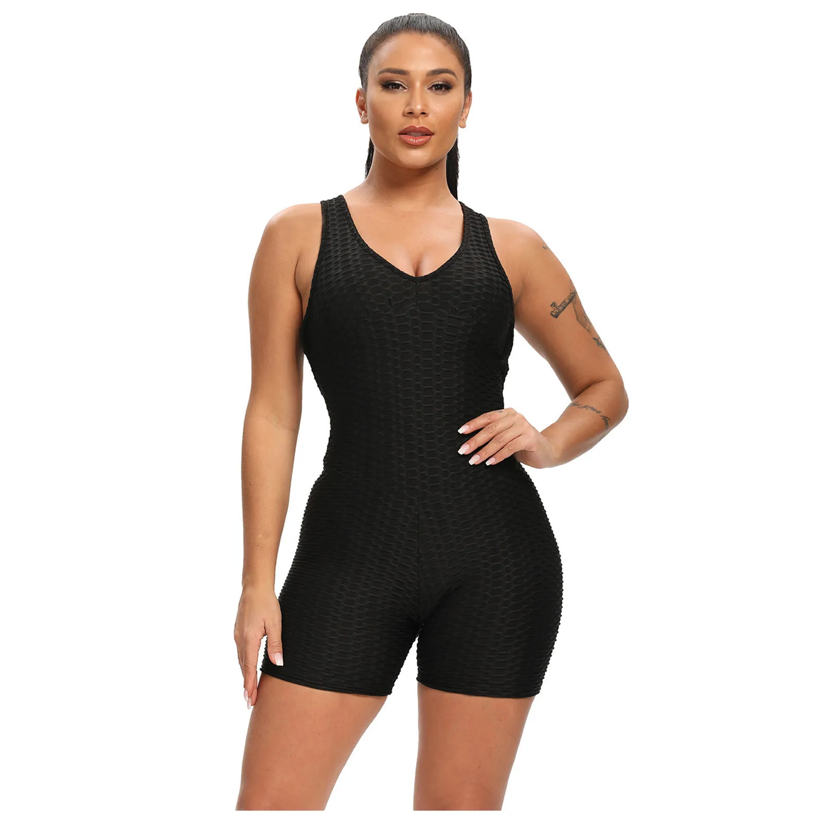 Ladies One Piece Yoga Pants Ladies Gacquard Bubble Hips Sports Fitness Running High Waist Polyester Yoga Dance Women Jumpsuit
Ladies One Piece Yoga Pants Ladies Gacquard Bubble Hips Sports Fitness Running High Waist Polyester Yoga Dance Women Jumpsuit