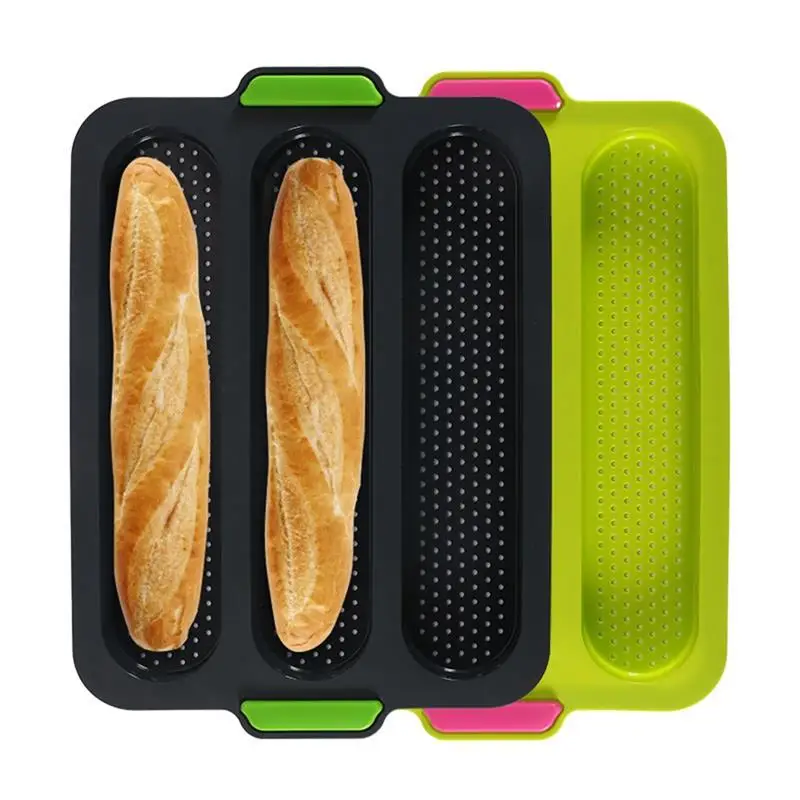 1PC Baguette Pan Heat-Resistant Silicone Mold Non-Slip Loaf Bakeware Chocolate Cookies Cake Baking Tool Kitchen Accessories
1PC Baguette Pan Heat-Resistant Silicone Mold Non-Slip Loaf Bakeware Chocolate Cookies Cake Baking Tool Kitchen Accessories