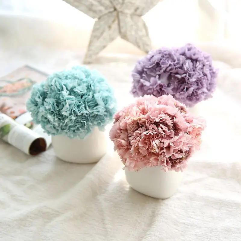 Bouquet Artificial Carnation Silk Flowers Fake Leaf Home and Wedding Party Decoration 6 Carnation flowers head
Bouquet Artificial Carnation Silk Flowers Fake Leaf Home and Wedding Party Decoration 6 Carnation flowers head