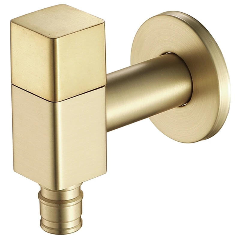 Brushed Gold Square Copper Wall Mounted Washing Machine Tap Mop Pool Tap Garden Outdoor Bathroom Water Faucet
Brushed Gold Square Copper Wall Mounted Washing Machine Tap Mop Pool Tap Garden Outdoor Bathroom Water Faucet
