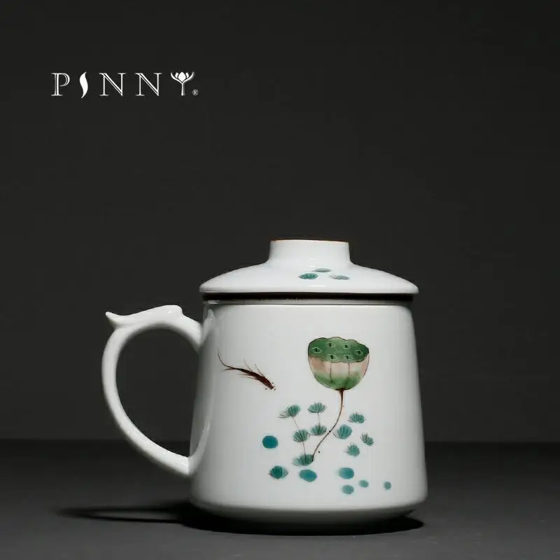 PINNY 400ML Hand Painted Ceramic Lotus Tea Mugs Traditional Chinese Office Filter Mug Retro Heat Resistant Teacups
PINNY 400ML Hand Painted Ceramic Lotus Tea Mugs Traditional Chinese Office Filter Mug Retro Heat Resistant Teacups