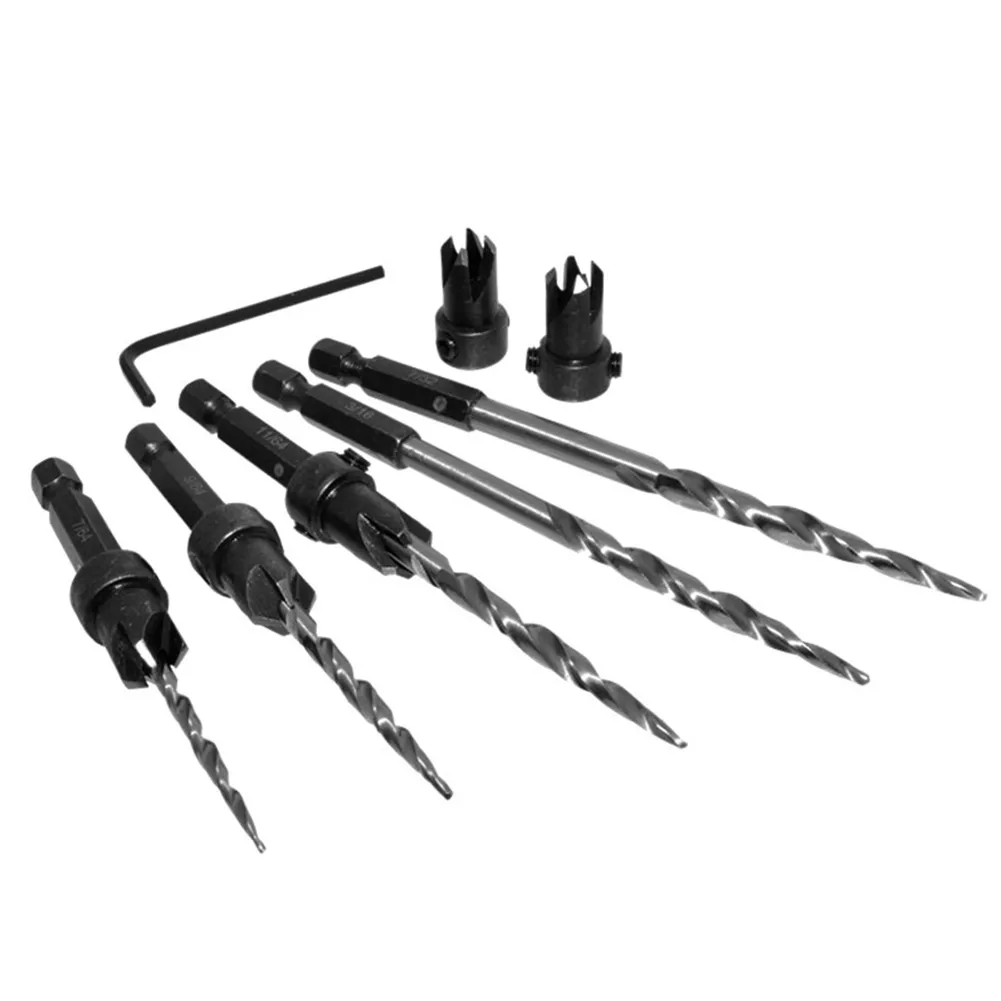 41 Pcs 1/4 Inch Hss Hex Shank Countersink Tapered Drill Bit Set With Wrench Quick Change Cone Reaming Wood Woodworking Tools
41 Pcs 1/4 Inch Hss Hex Shank Countersink Tapered Drill Bit Set With Wrench Quick Change Cone Reaming Wood Woodworking Tools