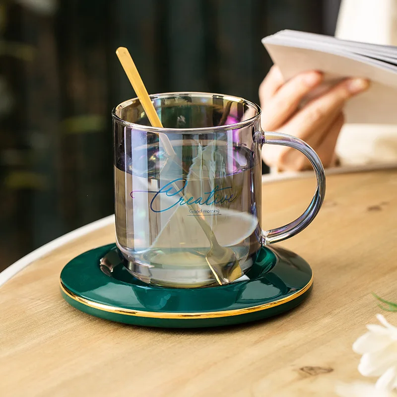 Light Luxury High Borosilicate Glass Mugs High Temperature Resistant Tea Cup Colorful Juice Phnom Penh Cup And Saucer Set
Light Luxury High Borosilicate Glass Mugs High Temperature Resistant Tea Cup Colorful Juice Phnom Penh Cup And Saucer Set