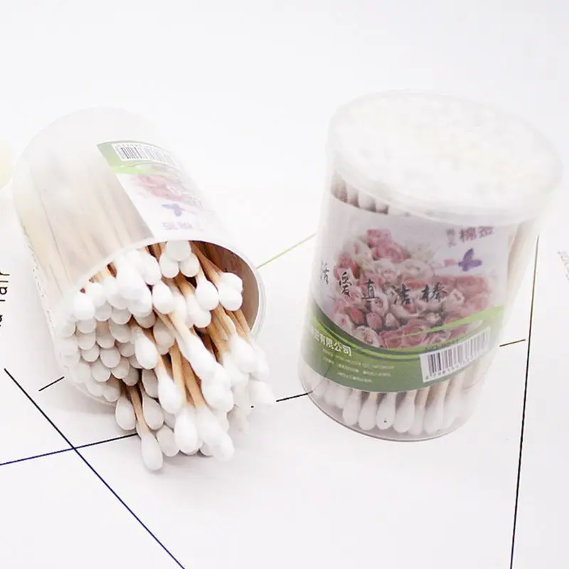 100Pcs Disposable Double-Headed Cotton Buds Swab Wooden Sticks Ears Cleaning Makeup Tools With Heart Shape Storage
100Pcs Disposable Double-Headed Cotton Buds Swab Wooden Sticks Ears Cleaning Makeup Tools With Heart Shape Storage