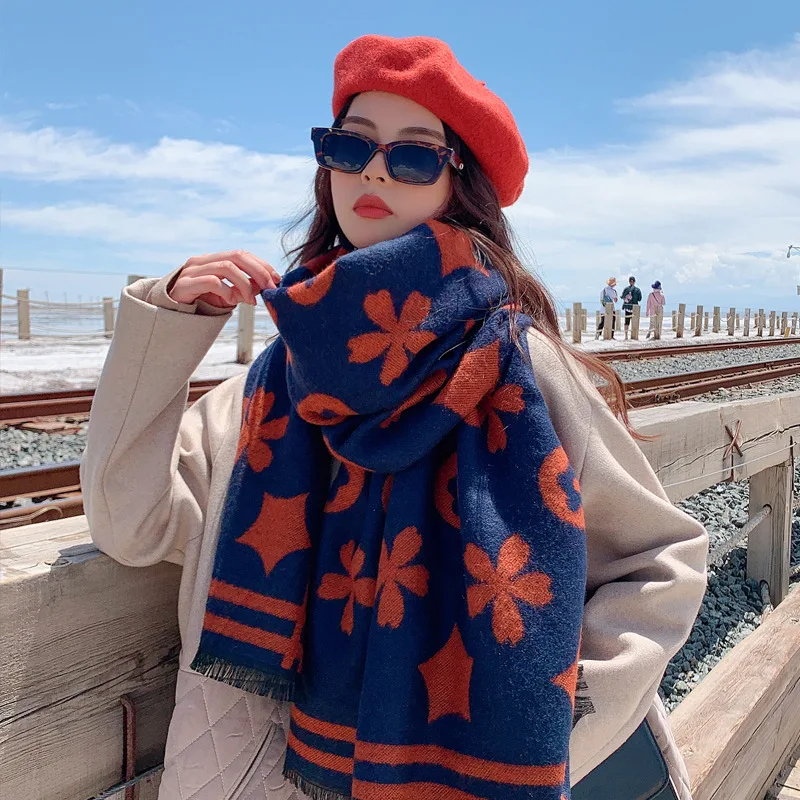 Womoen Scarf Five Petals Two-sided Dual-use Scarf Han Edition Upset Female Winter Warm Scarf Shawls Student Couples
Womoen Scarf Five Petals Two-sided Dual-use Scarf Han Edition Upset Female Winter Warm Scarf Shawls Student Couples