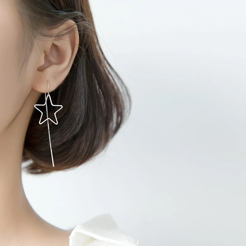 MloveAcc Genuine 925 Sterling Silver Hollow Star Long Chain Drop Earrings for Women Party Holiday Engagement Jewelry
MloveAcc Genuine 925 Sterling Silver Hollow Star Long Chain Drop Earrings for Women Party Holiday Engagement Jewelry