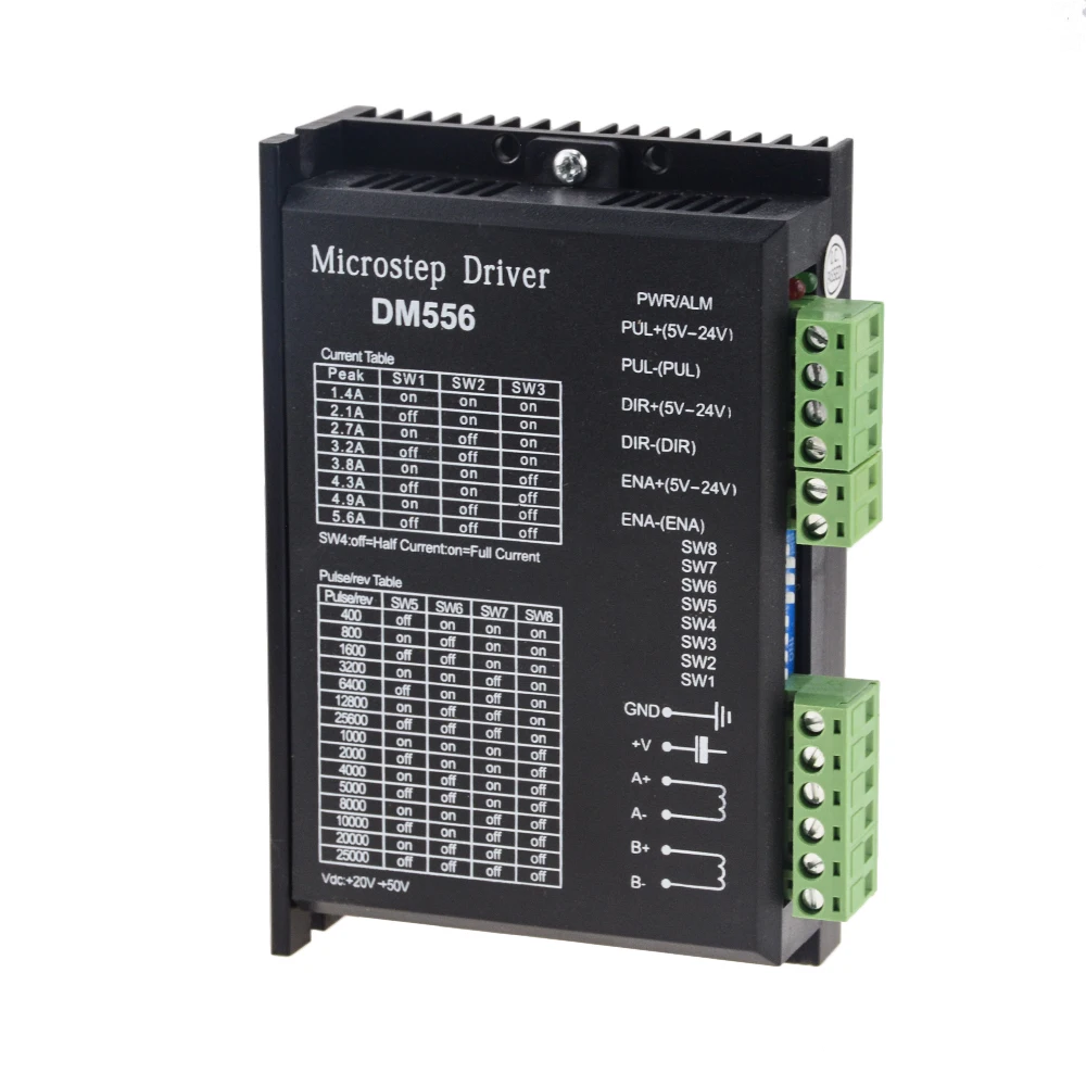 1pc DM556 Digital Stepper motor driver 2 phase 5.6A for 57 86 stepper motor NEMA23 NEMA34 Stepper Motor Controller
1pc DM556 Digital Stepper motor driver 2 phase 5.6A for 57 86 stepper motor NEMA23 NEMA34 Stepper Motor Controller