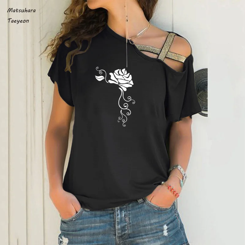 DIY Art Rose Flower Print Female T Shirt Casual Harajuku T-Shirts Women 2020 New Summer Short Sleeve Clothing Tee Tops
DIY Art Rose Flower Print Female T Shirt Casual Harajuku T-Shirts Women 2020 New Summer Short Sleeve Clothing Tee Tops