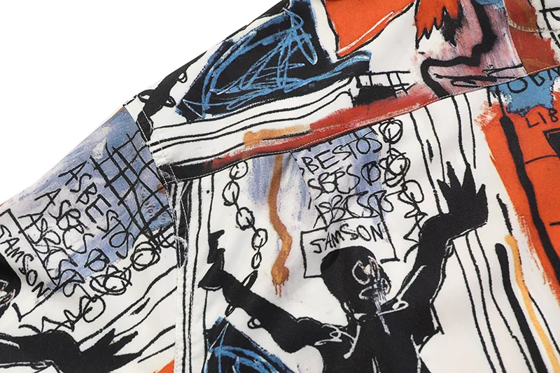 New 2021 Men luxurious WACKO MARIA Jean Michel Basquiat Fashion cotton Casual Shirts Shirt high Pocket Short-sleeves S 2XL #A33
New 2021 Men luxurious WACKO MARIA Jean Michel Basquiat Fashion cotton Casual Shirts Shirt high Pocket Short-sleeves S 2XL #A33