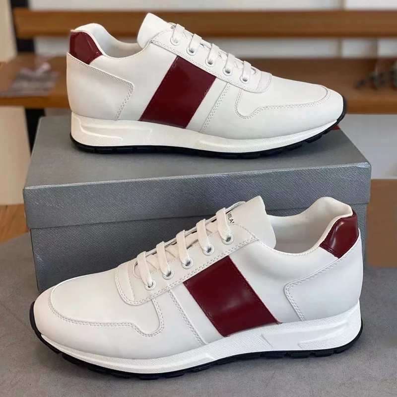 Size 38~46 High Quality Designer White Cowhide Leather Low Top Sneakers Wear-Resistant Rubber Sole Men's Running Sports Shoes
Size 38~46 High Quality Designer White Cowhide Leather Low Top Sneakers Wear-Resistant Rubber Sole Men's Running Sports Shoes