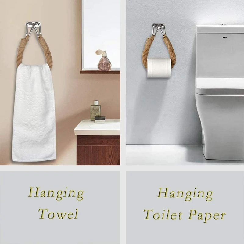 2 Piece Set Nautical Rope Toilet Paper Holder Retro Wall Mounted Towel Holder Ocean Beach Bathroom Home Decor
2 Piece Set Nautical Rope Toilet Paper Holder Retro Wall Mounted Towel Holder Ocean Beach Bathroom Home Decor