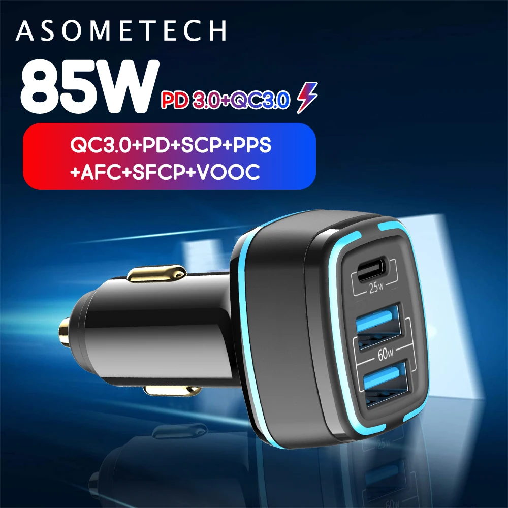 Автомобильное зарядное устройство Mini USB Quick Charge 3,0 PD 3,0 SCP PPS 85 Вт Зарядное устройство для быстрой зарядки для iPhone Huawei Xiaomi 3 порта USB C Автомобиль...
Автомобильное зарядное устройство Mini USB Quick Charge 3,0 PD 3,0 SCP PPS 85 Вт Зарядное устройство для быстрой зарядки для iPhone Huawei Xiaomi 3 порта USB C Автомобиль...