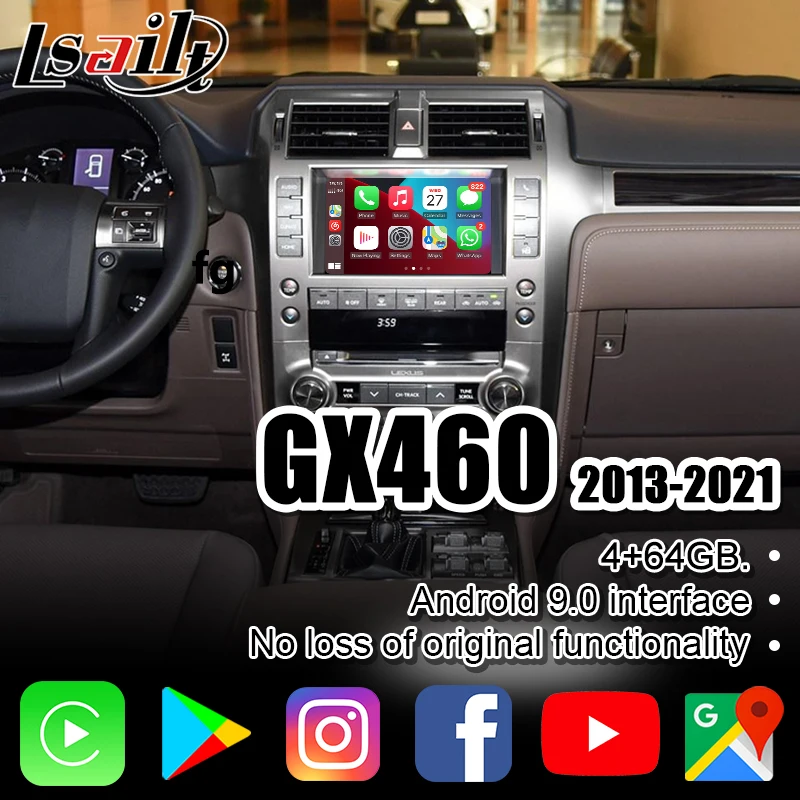 4 + 64 Гб Lsailt Android 9,0 видеоинтерфейс для GX460 2015-20GPS навигационная коробка поддержка Carplay и Android Авто Netflix
4 + 64 Гб Lsailt Android 9,0 видеоинтерфейс для GX460 2015-20GPS навигационная коробка поддержка Carplay и Android Авто Netflix