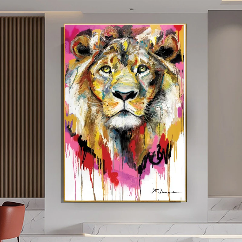 Graffiti Art Street Wild Animal Lion Canvas Painting Poster and Prints Wall Art Pictures for Living Room Home Decor Cuadros
Graffiti Art Street Wild Animal Lion Canvas Painting Poster and Prints Wall Art Pictures for Living Room Home Decor Cuadros