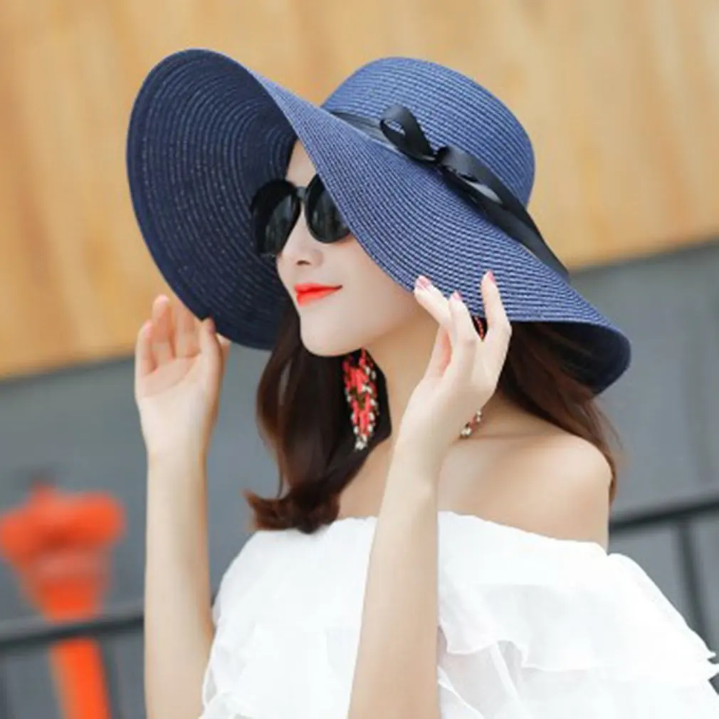 Summer Straw Hat Women Big Wide Brim Beach Hat Sun Hat Foldable Sun Block UV Protection Panama Hat Bone Chapeu Feminino
Summer Straw Hat Women Big Wide Brim Beach Hat Sun Hat Foldable Sun Block UV Protection Panama Hat Bone Chapeu Feminino