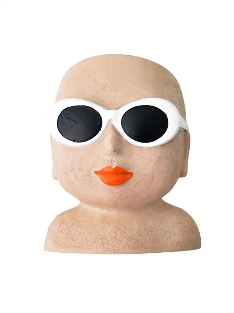 Cute Plant Pots Funny Face Flower Pot Innovative Art Resin Cactus Planter With Drainage Hole Simple Character Glasses Girl Fl
Cute Plant Pots Funny Face Flower Pot Innovative Art Resin Cactus Planter With Drainage Hole Simple Character Glasses Girl Fl