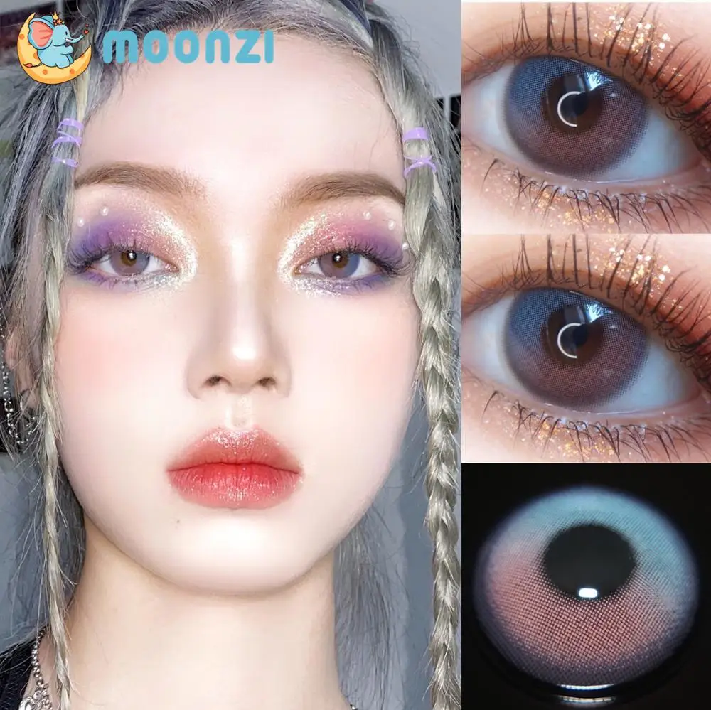 MOONZI Multicolor contact lens blue pink big Beautiful Pupil Colored Contact Lenses for eyes yearly degree Myopia prescription
MOONZI Multicolor contact lens blue pink big Beautiful Pupil Colored Contact Lenses for eyes yearly degree Myopia prescription